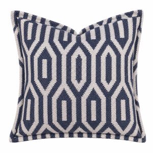 arniston navy textured cotton scatter cushion cover 2