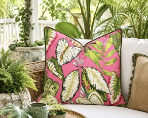 ballito pink botanical scatter cushion cover 2