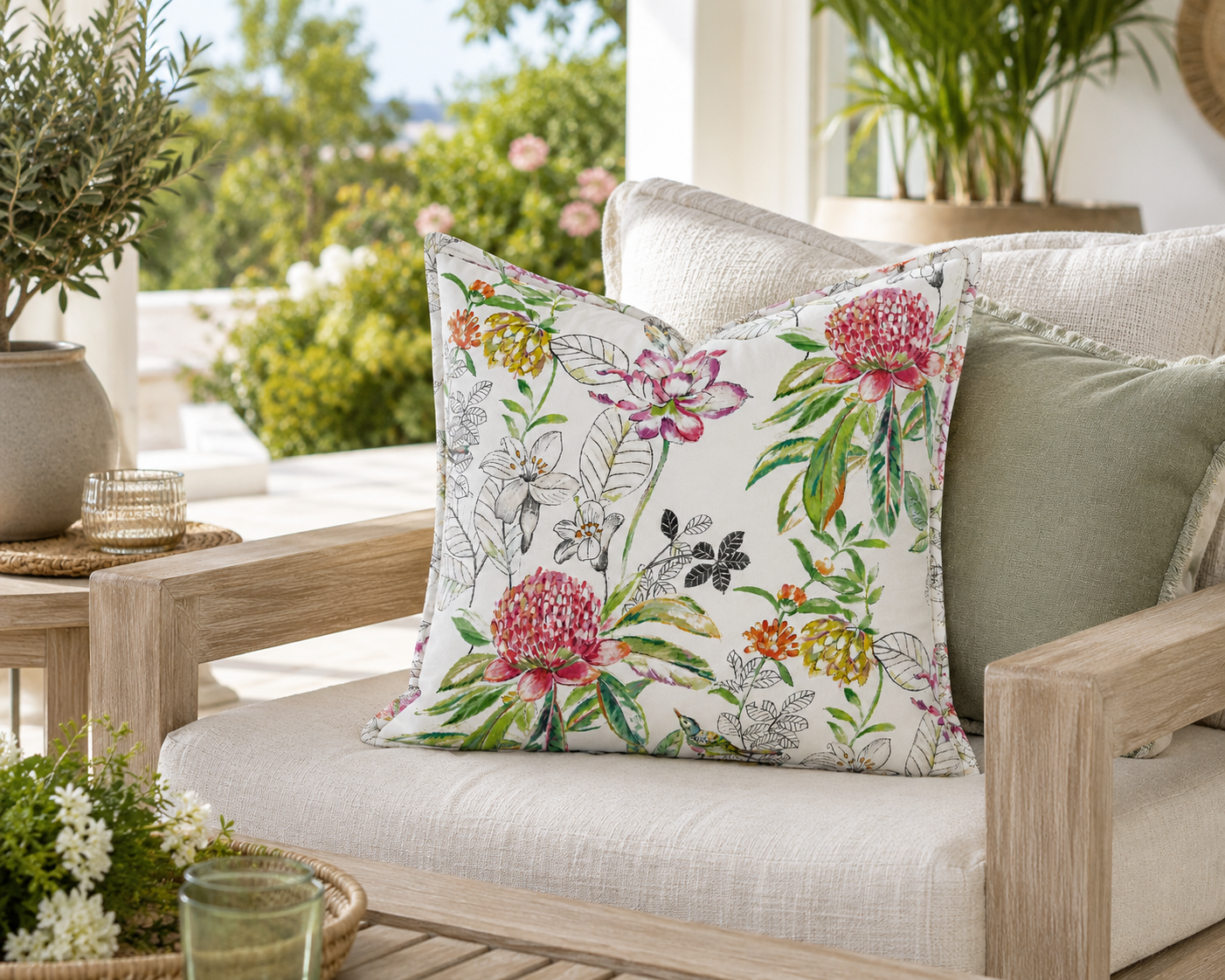betty’s bay floral protea scatter cushion cover