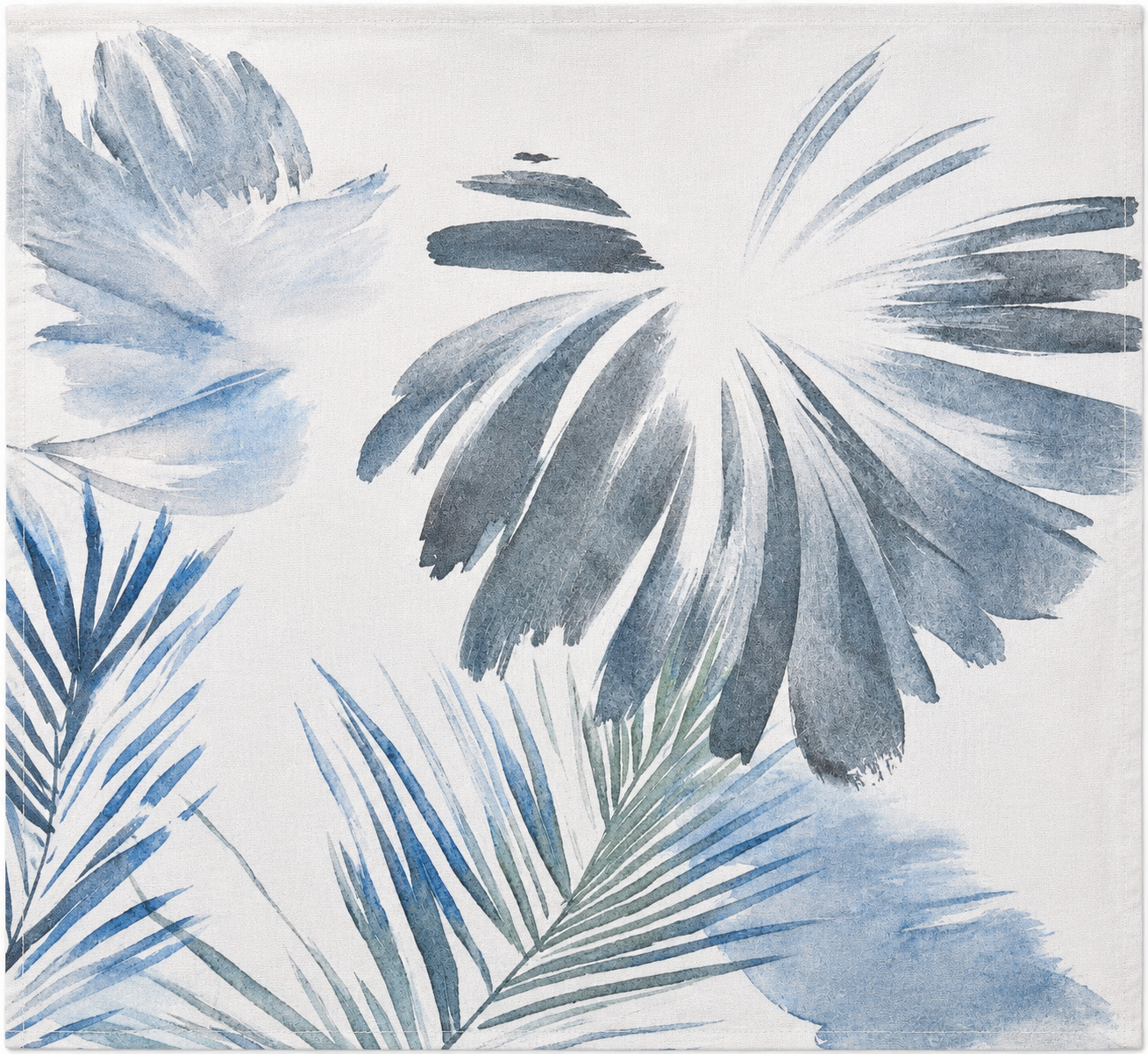 Blue Palm Cotton Table Napkin Set