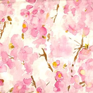 Blush Orchard Watercolour Cotton Linen Table Napkin Set