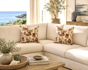darling terracotta floral scatter cushion cover 1