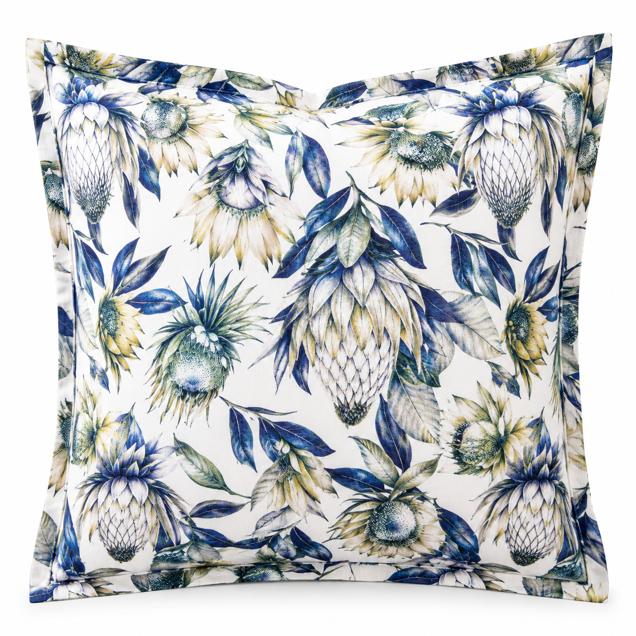 elgin blue protea velour scatter cushion cover