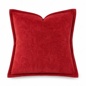 franschhoek red velour scatter cushion cover 1