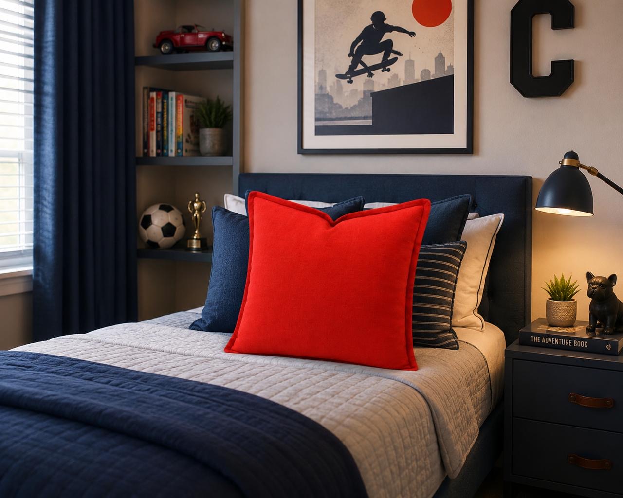 franschhoek red velour scatter cushion cover