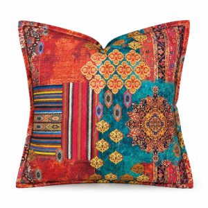 graaff reinet jewel tone patchwork scatter cushion cover