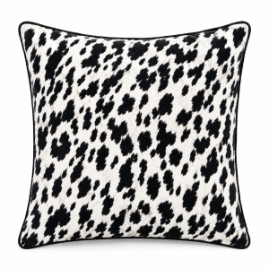 hoedspruit black animal print velour scatter cushion cover
