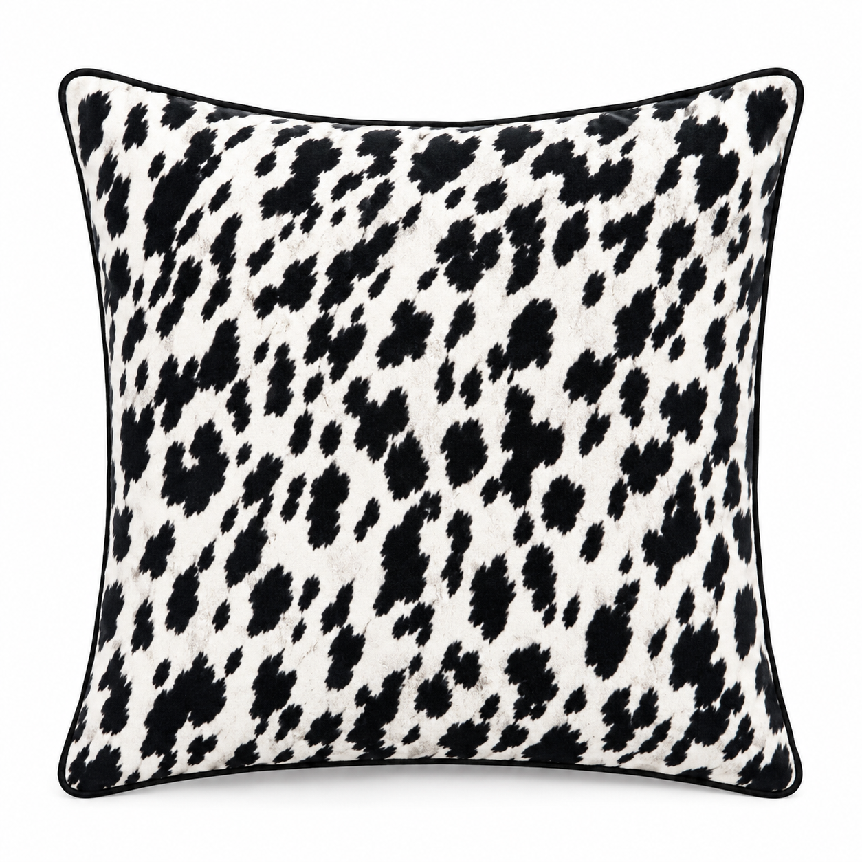 hoedspruit black animal print velour scatter cushion cover