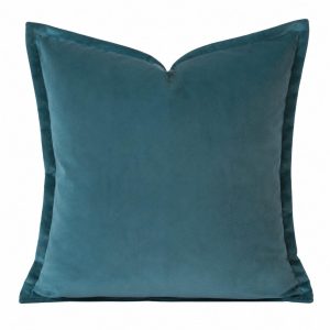 hout bay teal velour scatter cushion cover