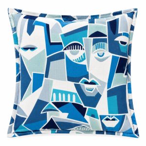llandudno abstract blue scatter cushion cover 2