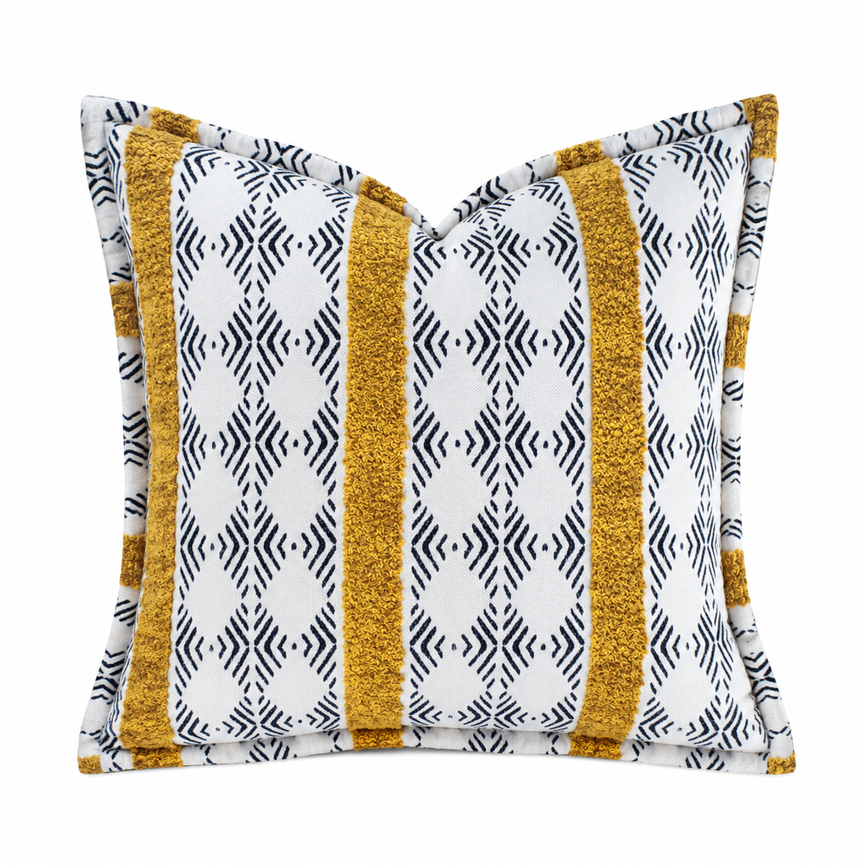 mcgregor mustard & navy geometric scatter cushion cover