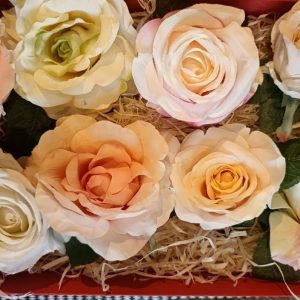 Mixed Rose Artificial Flower Napkin Ring Set