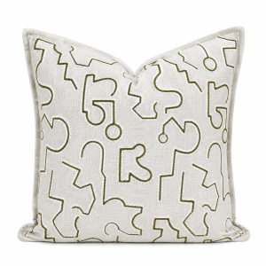 nieu bethesda olive embroidered scatter cushion cover 2