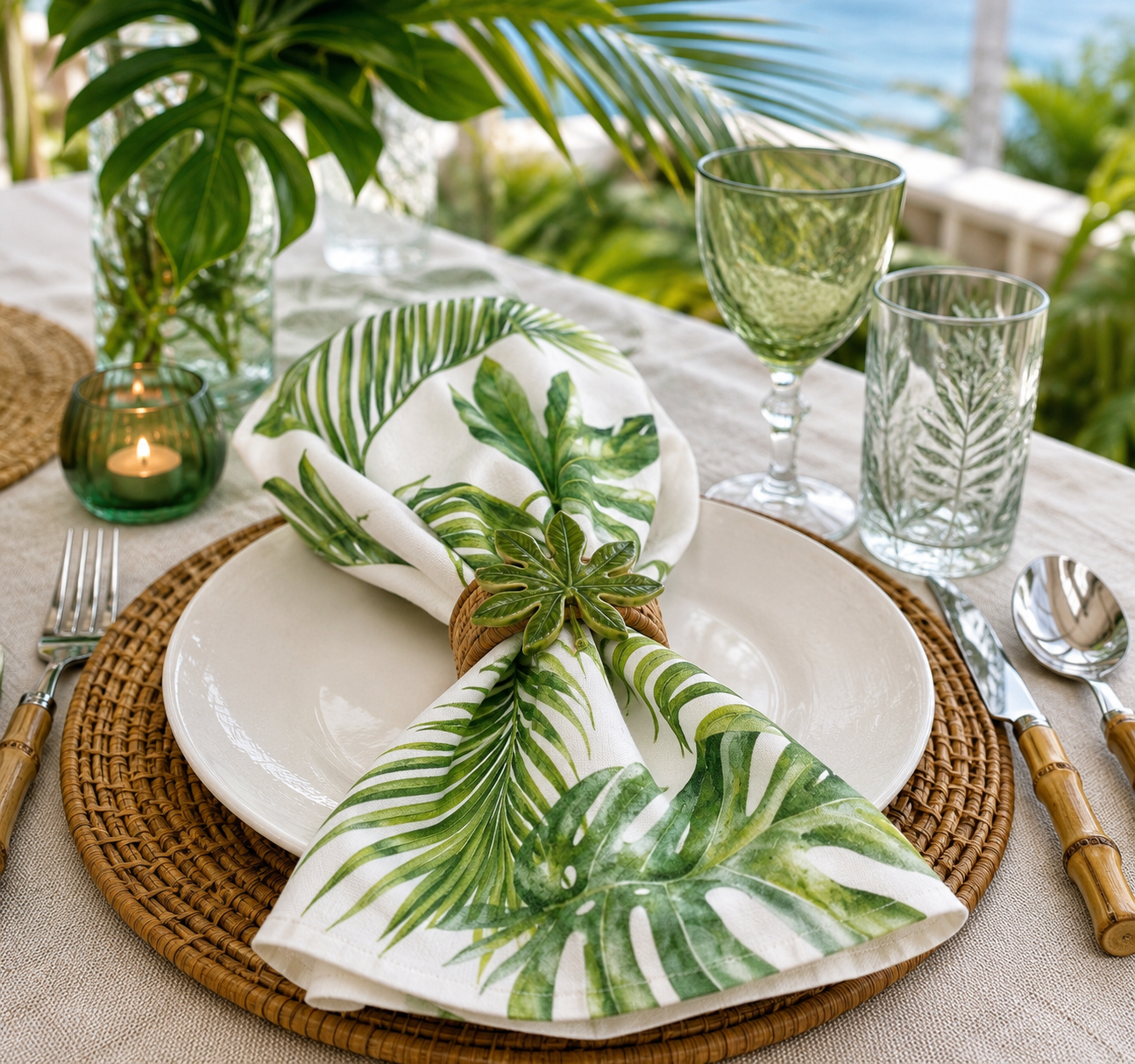 Palm Grove Cotton Table Napkin 1