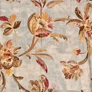 Powder Blue Heirloom Floral Cotton Linen Table Napkin Set 1