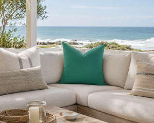 sabie green hessian scatter cushion cover 1