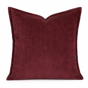 stellenbosch burgundy velour scatter cushion cover