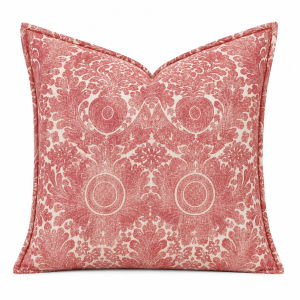 tulbagh coral damask scatter cushion cover