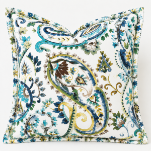 wilderness blue paisley scatter cushion cover